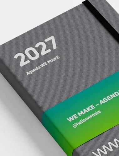 Agenda WeMake 2027 con banda personalizada