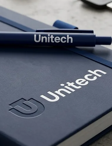Libreta y pluma personalizadas con logotipo