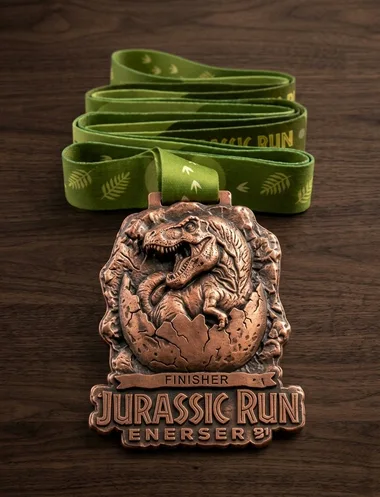 Medalla de carrera personalizada con listón impreso