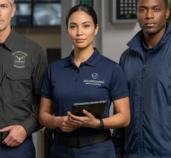 Guardia con camisa de seguridad personalizada