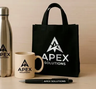 Kit de productos con el mismo logotipo