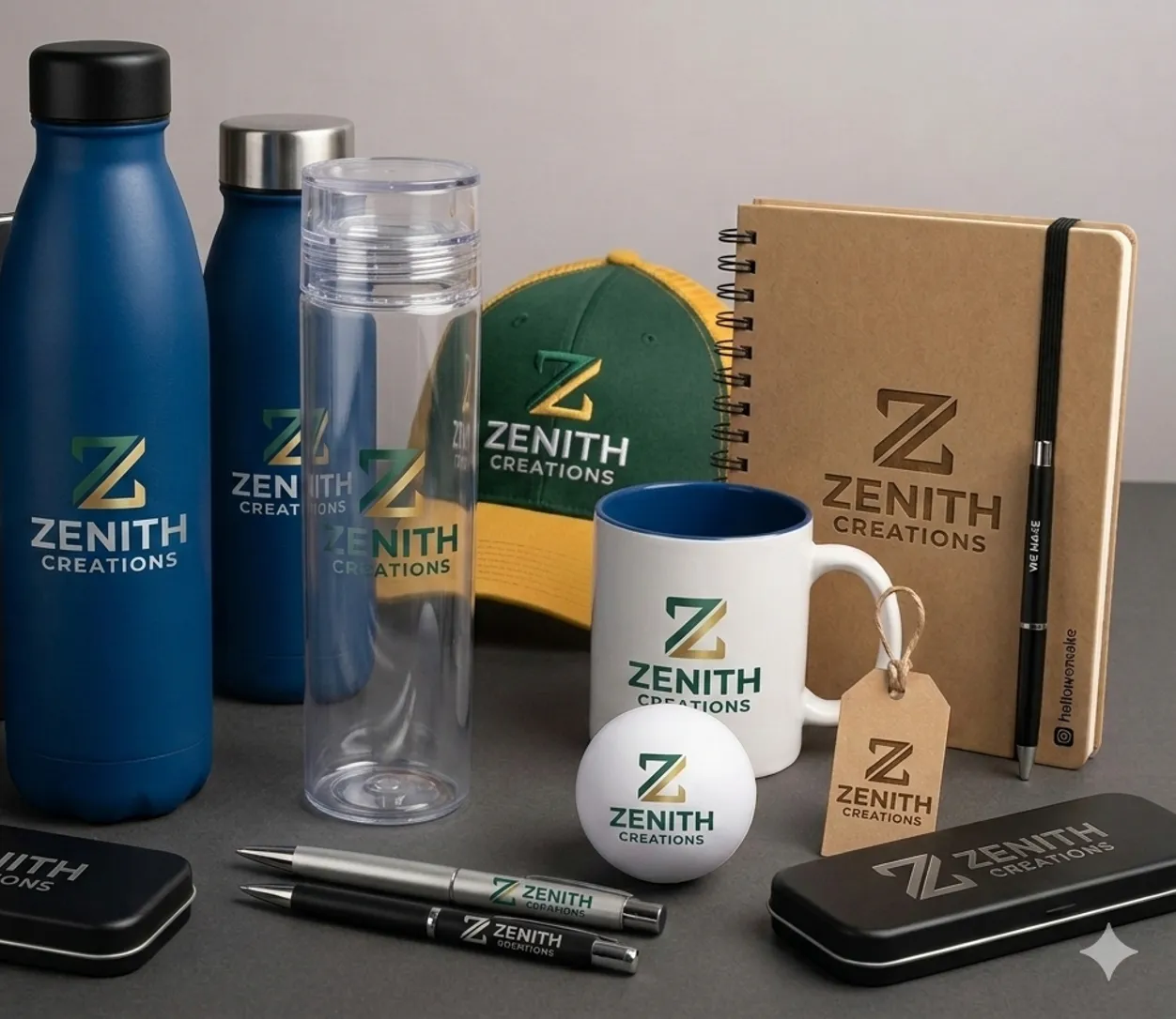 Kit de artículos promocionales personalizados a color