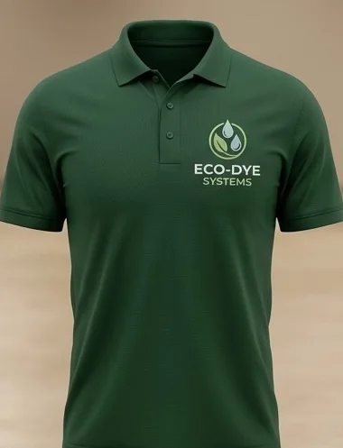 Polo verde con logotipo bordado